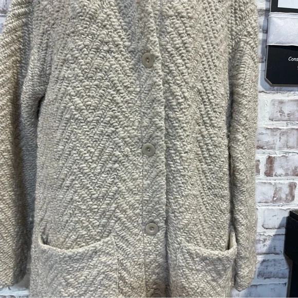Eileen Fisher Women's Soft ivory  Cardigan medium - Picture 7 of 8